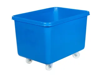 Verrijdbare Rechthoekige Bak 340 Liter Hxbxd 711X991X686Mm Pe Blauw - 1