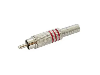 Mannelijke Rca Plug - Vernikkeld - Rood - 2