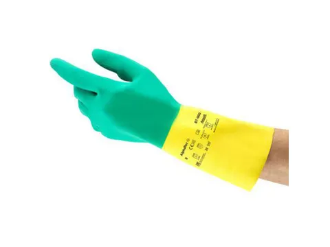 Ansell AlphaTec 87-900 chemische latex handschoenen, geel, maat 8, 144