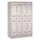 dubbeldekse locker,HxBxD 1850x1200x500mm,4x2vak.,RAL7035,front RAL3000