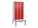 locker voor scheiding van kleding,HxBxD 2120x900x815mm,3vak