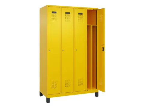 locker voor scheiding van kleding,HxBxD 1950x1200x500mm,4vak