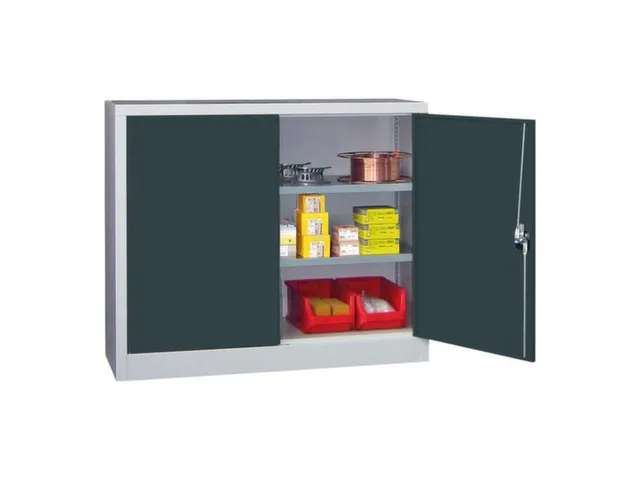 grootvolumekast met openslaande deuren,RAL7035,front RAL7016
