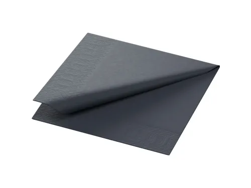 Duni Servet 24x24cm 2 laags Zwart 8x300 stuks