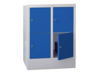 lockerkast,HxBxD 855x600x500mm,2x2vakken,RAL7035,front RAL5010 - 2