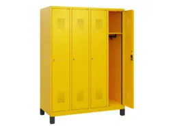 schoollocker,HxBxD 1630x1200x500mm,4vak,vak B 300mm,cil.-slot,voeten