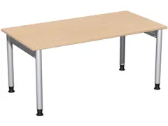 In hoogte verstelbaar bureau,HxBxD 680-820x1600x800mm,blad beuken