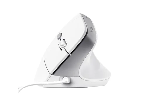 Muis Trust ergonomisch BAYO II wit 25397