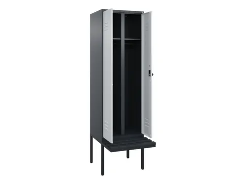 locker voor scheiding van kleding,HxBxD 2120x600x815mm,2vak