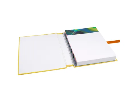 Map uitrekbare rug met papieren klep 24x32 cm Geel A4