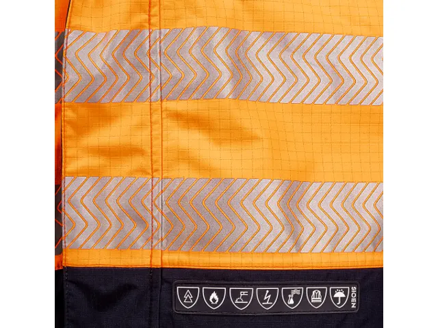 Regenjas Torvik Oranje/marine, Maat M