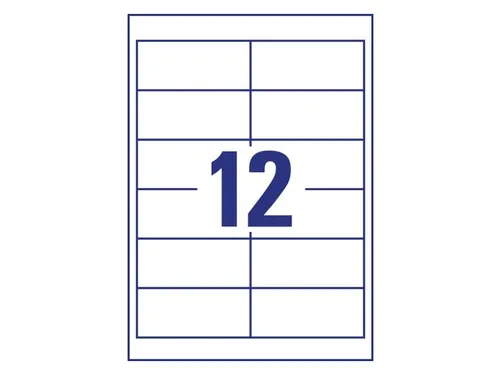 Etiket Avery Zweckform 3659 97x42.3mm wit 1200stuks