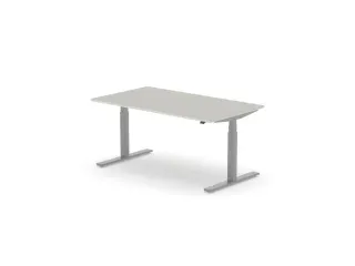 Elektrisch ihv bureau,HxBxD 650-1310x1600x900mm,blad lichtgrijs - 1