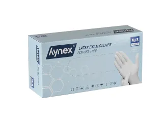 Handschoen Hynex latex M wit 5gr 100 stuks - 2