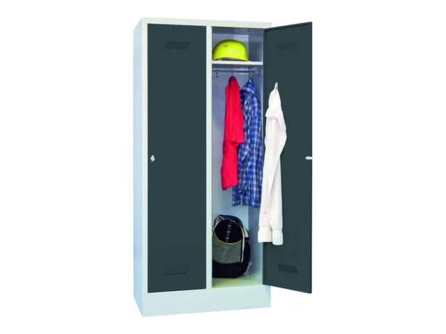 locker,HxBxD 1850x800x500mm,2vak,vak B 400mm,RAL7035,front RAL7016