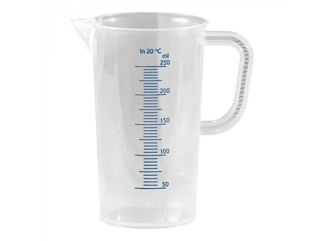 Emga Maatbeker kunststof 250ml Transparant PP