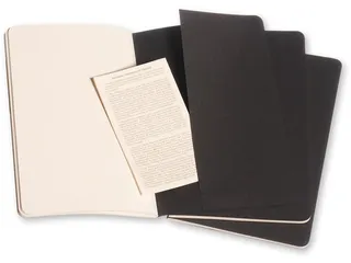 Schrift Moleskine 130x210mm blanco 160 pagina's 70gr zwart set à 3 st - 10