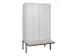 locker voor scheiding van kleding,HxBxD 2120x1200x815mm,4vak