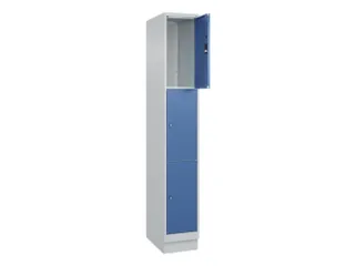 lockerkast,HxBxD 1950x300x500mm,1x3vakken,vak B 300mm,cil.-slot,sokkel - 1