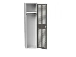 Lockerkast 2000x525x550mm 1 vak, ventilatiedeur, RAL7016