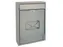 Brievenbus Milaan Zilver staal glazen front incl. 2 sleutels 36x26x8cm