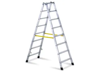 Boktrap Aluminium 1.84m 2x8treden Dubbelzijdig - 2
