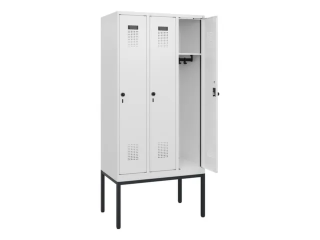 schoollocker,HxBxD 1950x900x500mm,3vak,vak B 300mm,draaigrendel