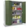 Vouwdeurkast 1950x1200x500mm 4legborden Verzinkt Ral7035 Front Ral6011