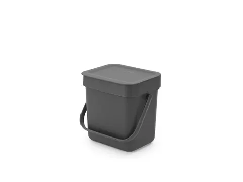 Afvalemmer Sort & Go 3 Liter Grijs