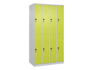 dubbeldekse locker,HxBxD 1850x1000x500mm,4x2vak.,vak B 250mm - 1