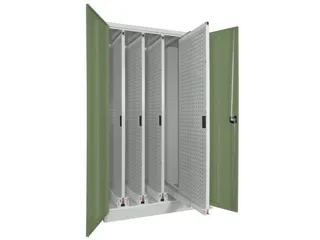 verticale kast cil.slot HxBxD 1950x1000x600mm RAL7035 front RAL6011 - 1
