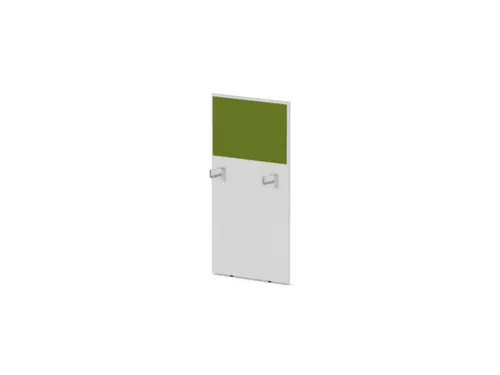 baliepaneel,v. bureau,aanbouw links,B 600mm,Bl-wit,BN7048-groen