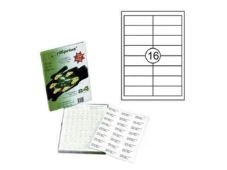 Rillprint Etiket 96.5x33.8mm 16 op een vel 1000 Vel - 1