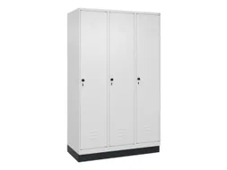 locker,HxBxD 1950x1200x500mm,3vak,vak B 400mm,draaigrendel,sokkel