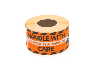 Verpakkingsetiketten 46x125mm Op Rol Handle With Care 250 Stuks - 1