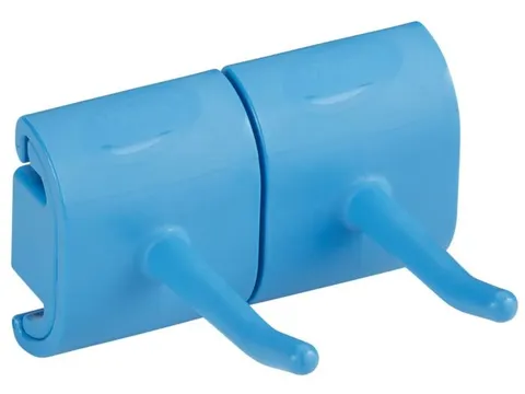 Vikan Hygiene Dubbele Haak voor Hi-Flex Wandhouder Blauw