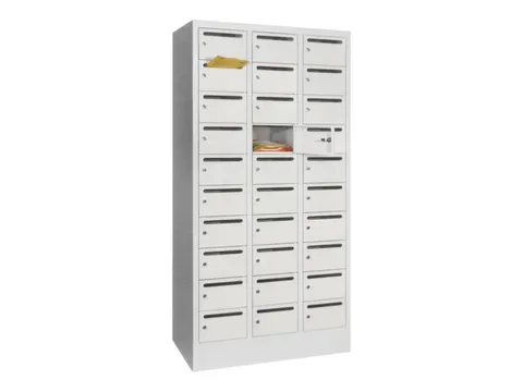 Postsorteerkast 1850x930x500mm 3x10 Vakken Ral7035 Front Ral7035