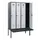 locker met bank,HxBxD 1950x1200x815mm,4vak,vak B 300mm,draaigrendel