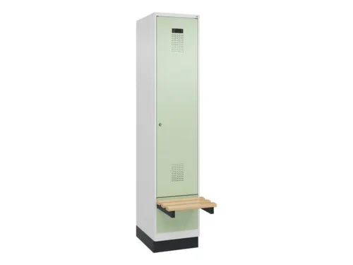 locker met bank,HxBxD 1950x400x815mm,1vak,vak B 400mm,cilinderslot