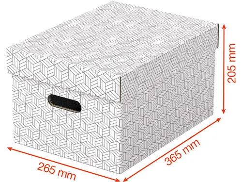 Home opbergdoos 26,5 x 36,5 x 20,5 cm wit pak van 3