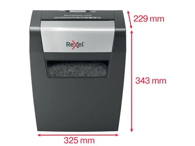 Papiervernietiger Rexel Momentum X308 snippers 5x42mm P-3