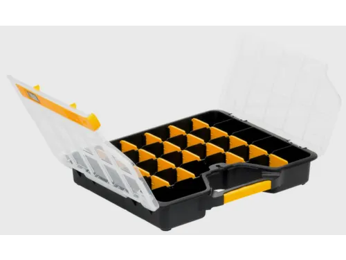 Assortimentsbak,HxBxD 62x365x295mm,PP,koffer zwart/geel