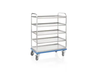 etagewagen,draagverm. 300kg,5etage(s),laadvl. LxB 980x520mm,glad - 1