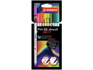 Brushstift STABILO Pen 568/10 Arty assorti set à 10 stuks - 2
