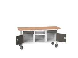 werkbank,HxBxD 830x1750x600mm,multiplexblad,uitrusting: 2laden,2kasten