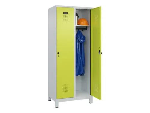 locker,HxBxD 1950x800x500mm,2vak,vak B 400mm,draaigrendel,voeten