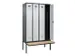 armoire vestiaire avec banc noir et blanc,HxlxP 2120x1200x815mm