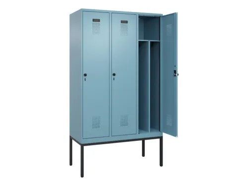 locker voor scheiding van kleding,HxBxD 2120x1200x500mm,3vak