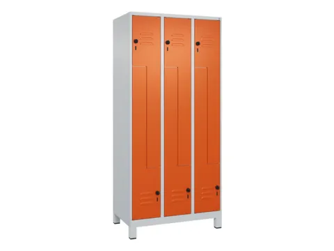 Z-garderobekast,HxBxD 1950x900x500mm,vak B 150/300mm,draaigrendel