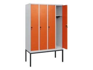 locker,HxBxD 1950x1200x500mm,4vak,vak B 300mm,draaigrendel - 2